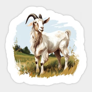 White Goat Sticker